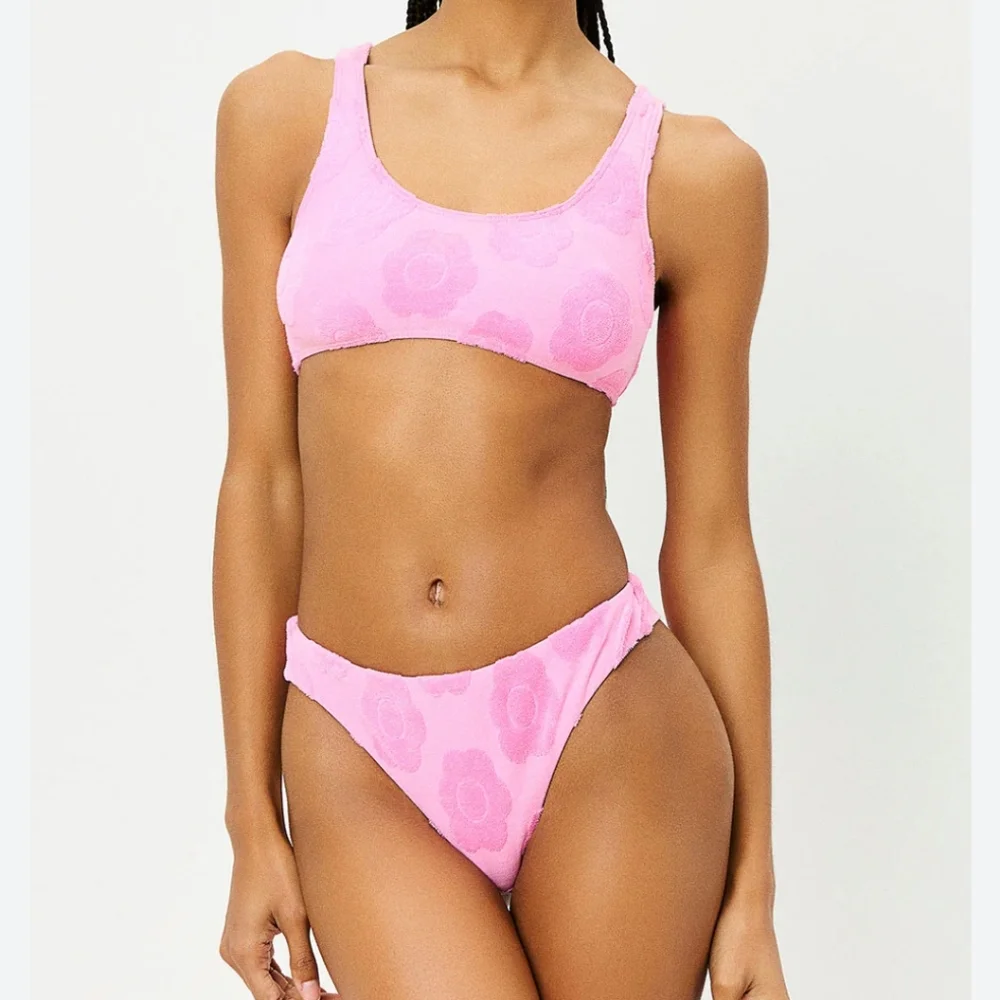 Frankies Bikinis pink swimsuit size xs